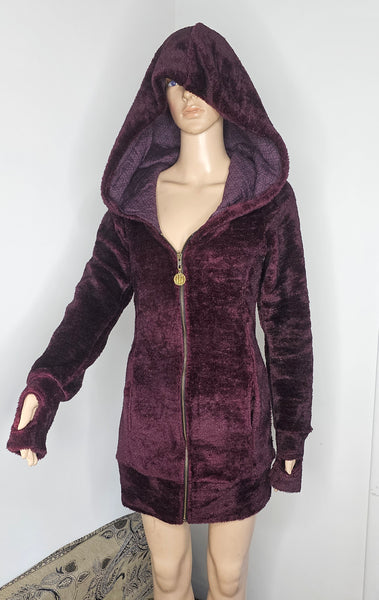 Jewel Faux Fur Hoodie Dress Noralina Freedom Designs Jewel Faux Fur Hoodie Dress Noralina Freedom Designs