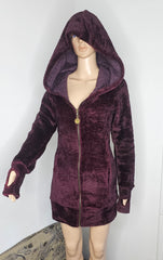 Jewel Faux Fur Hoodie Dress