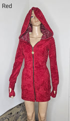 Jewel Faux Fur Hoodie Dress