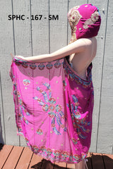 Upcycled Indian Scarf Hooded Cape Sarong - Multiple Colors inside