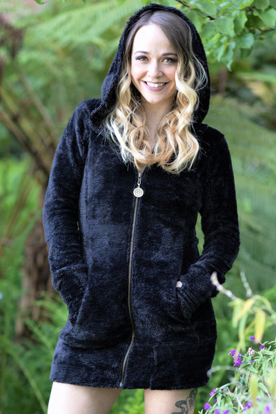 Jewel Faux Fur Hoodie Dress Noralina Freedom Designs Jewel Faux Fur Hoodie Dress Noralina Freedom Designs