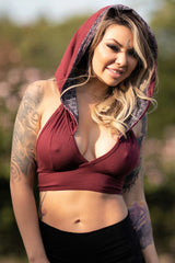 Shan Hooded Top - Maroon