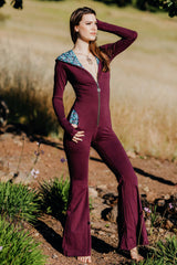 Aiwa Hooded Jumpsuit Onesie - Gray Snakeskin Print