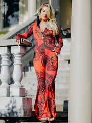 Aiwa Hooded Jumpsuit Onesie - Maroon