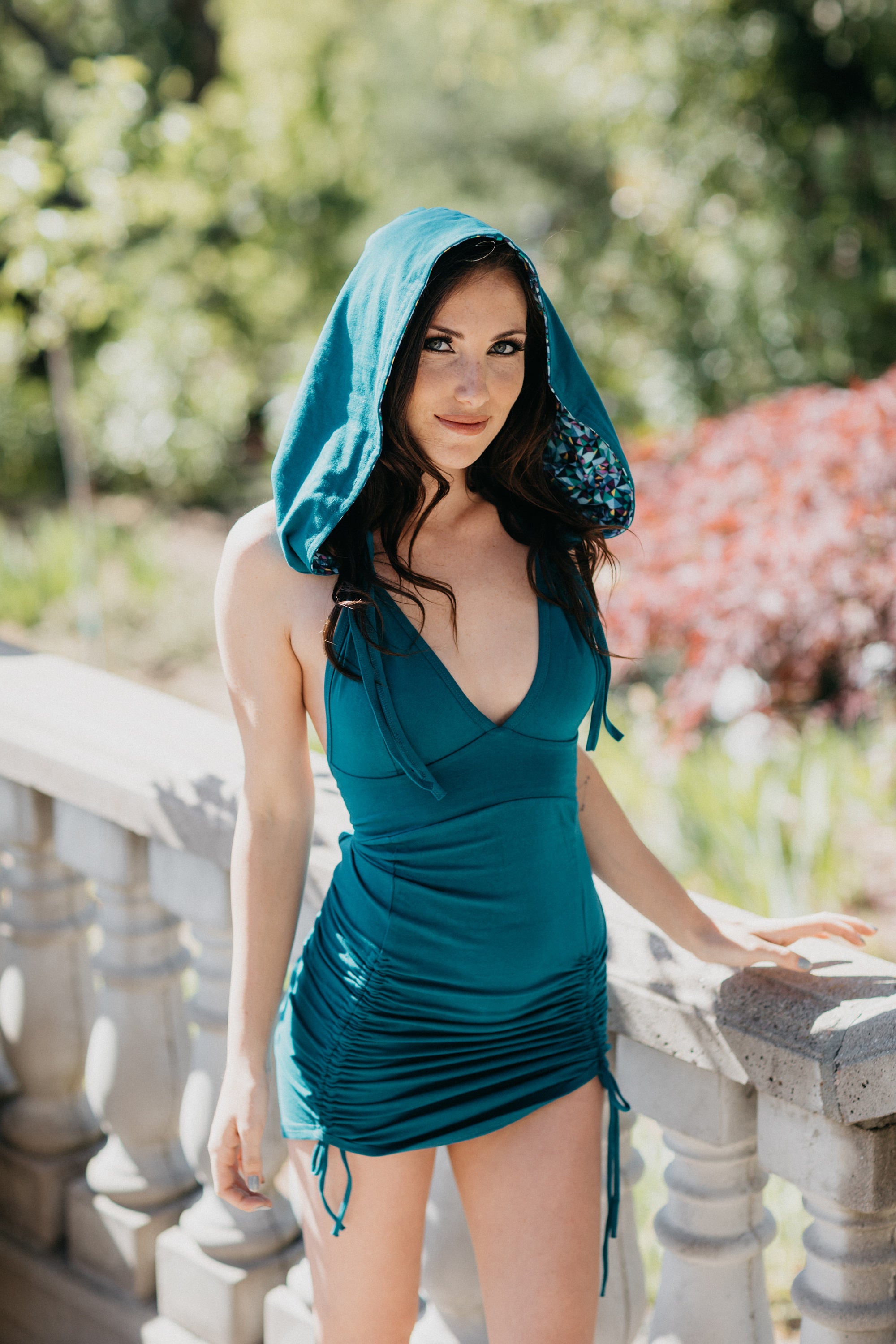 Shan Hooded Dress - Teal