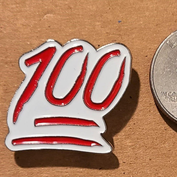 Straight 100 Emoji Lapel Hat Pin