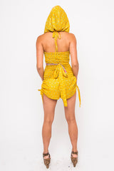 Muse Up-cycled Silk Sari Romper (Yellow)