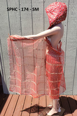 Upcycled Indian Scarf Hooded Cape Sarong - Multiple Colors inside
