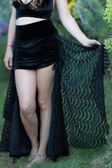 Royal Skirt - Black with Black Lace