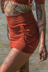 Tube Skirt - Maroon Red