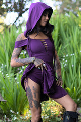 Tulip Hooded Romper Dress with Detachable Hood