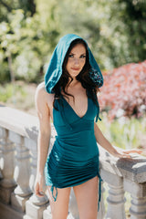 Shan Hooded Dress - Maroon